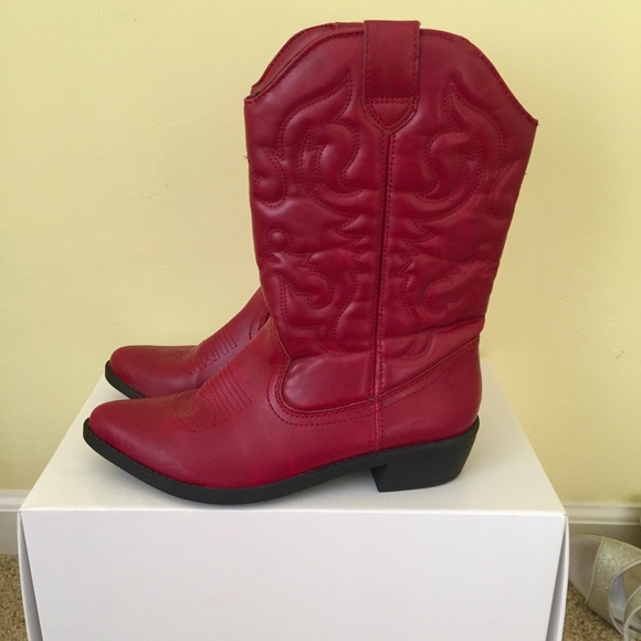 rampage red cowgirl boots